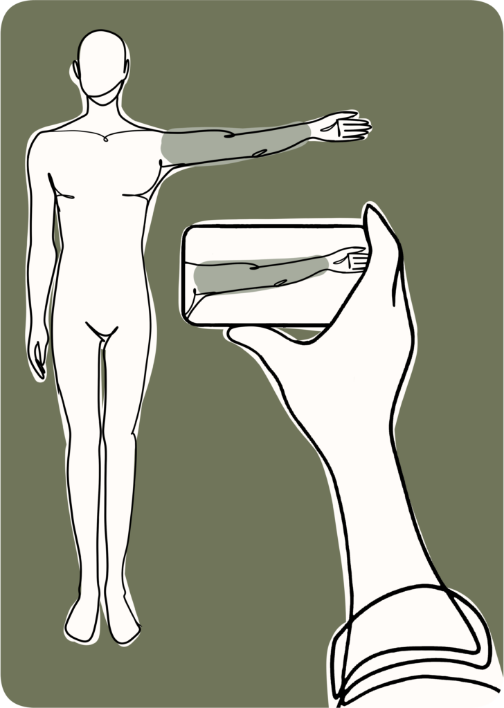How to take a photo of the inner arm