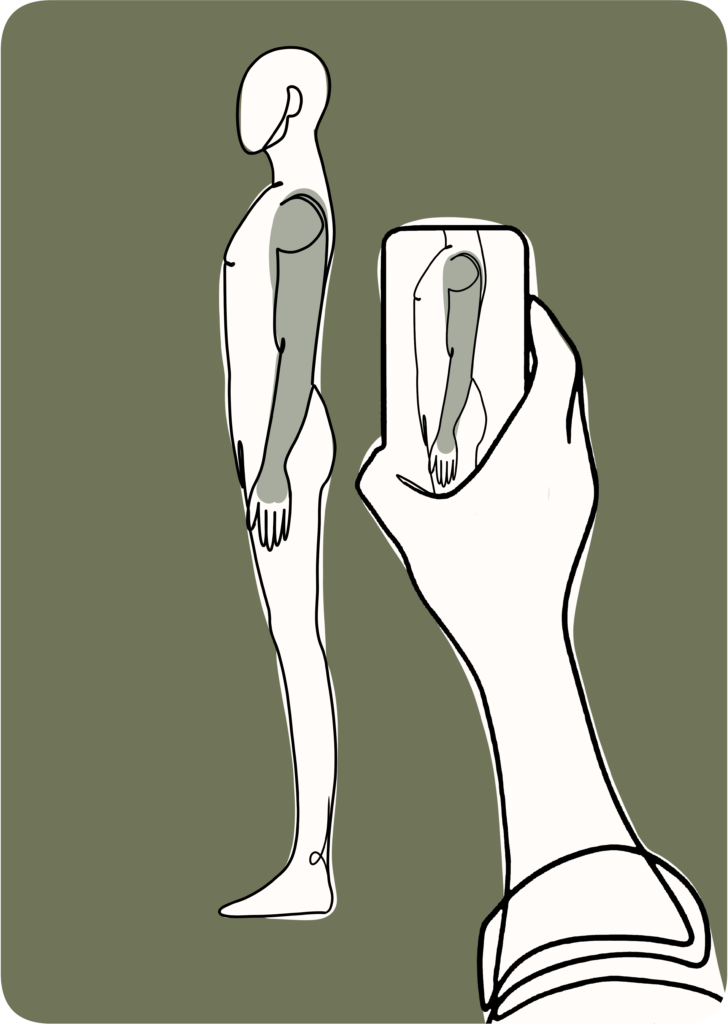 How to take a photo of the outer arm