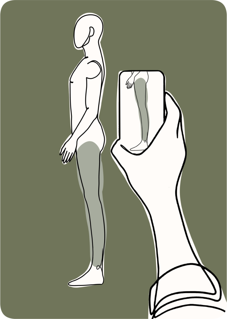 How to take a photo of the outer legs