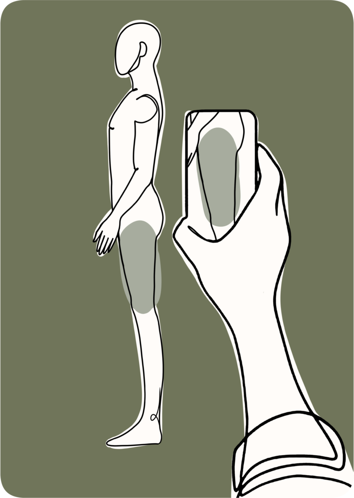 How to take a photo of the thigh